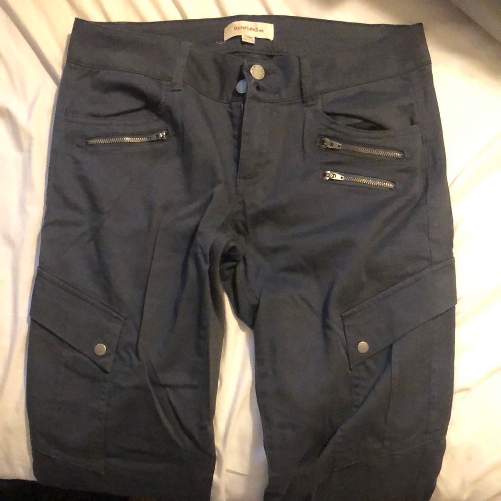 Rewind grey skinny cargo pants